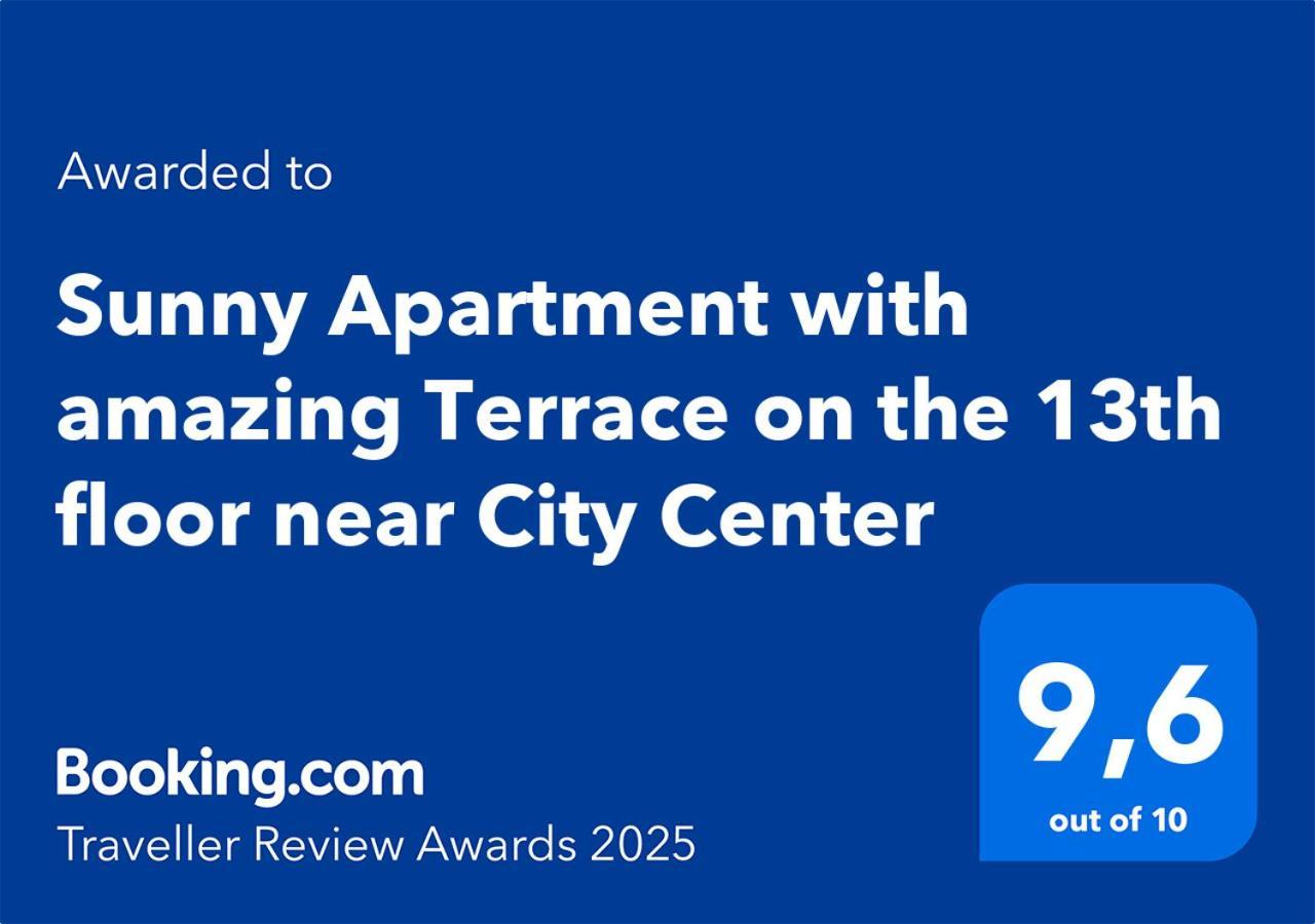 Sunny Apartment With Amazing Terrace On The 13Th Floor Near City Center 브라티슬라바 외부 사진